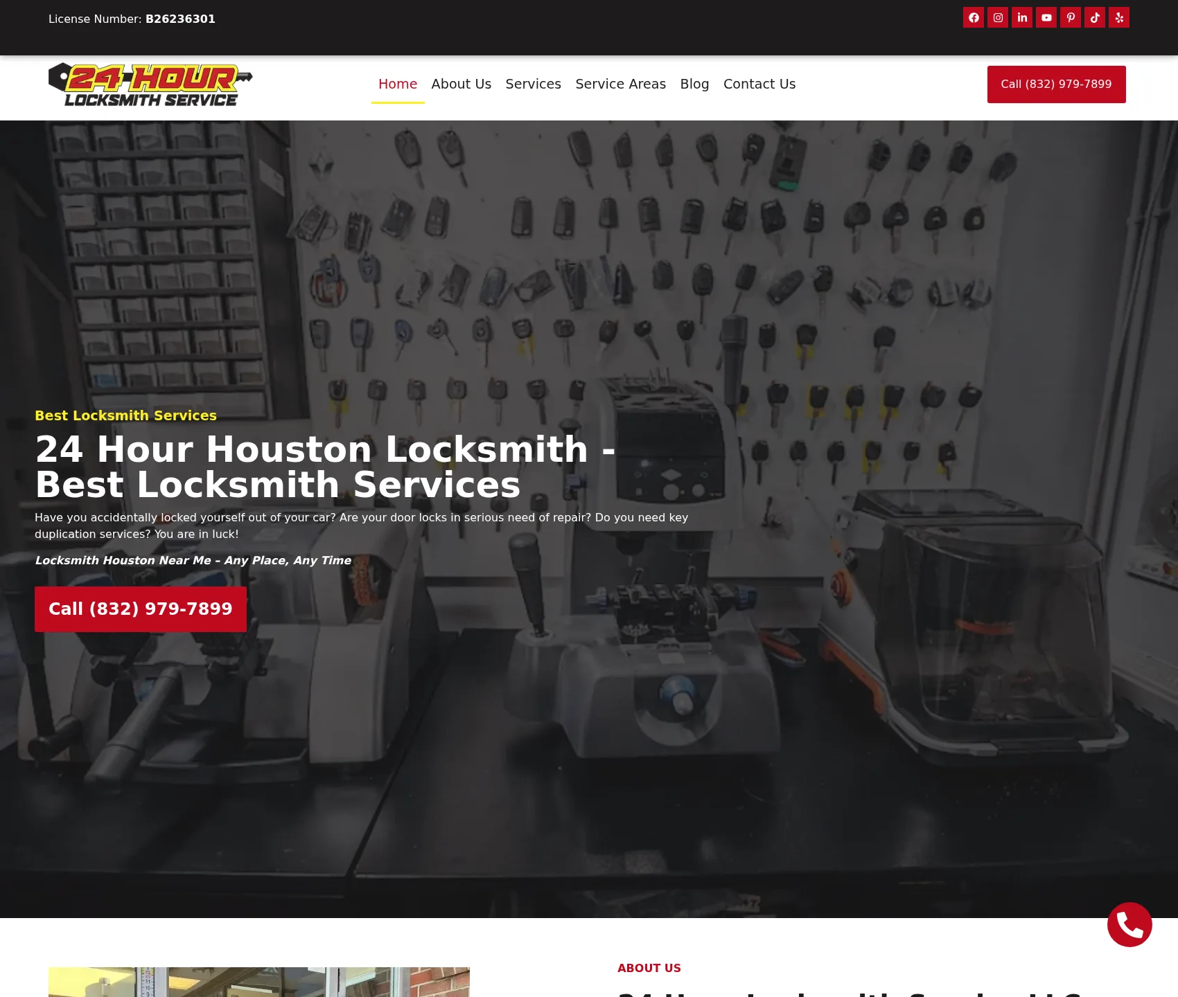 Desktop screenshot of 24 Hour Locksmith