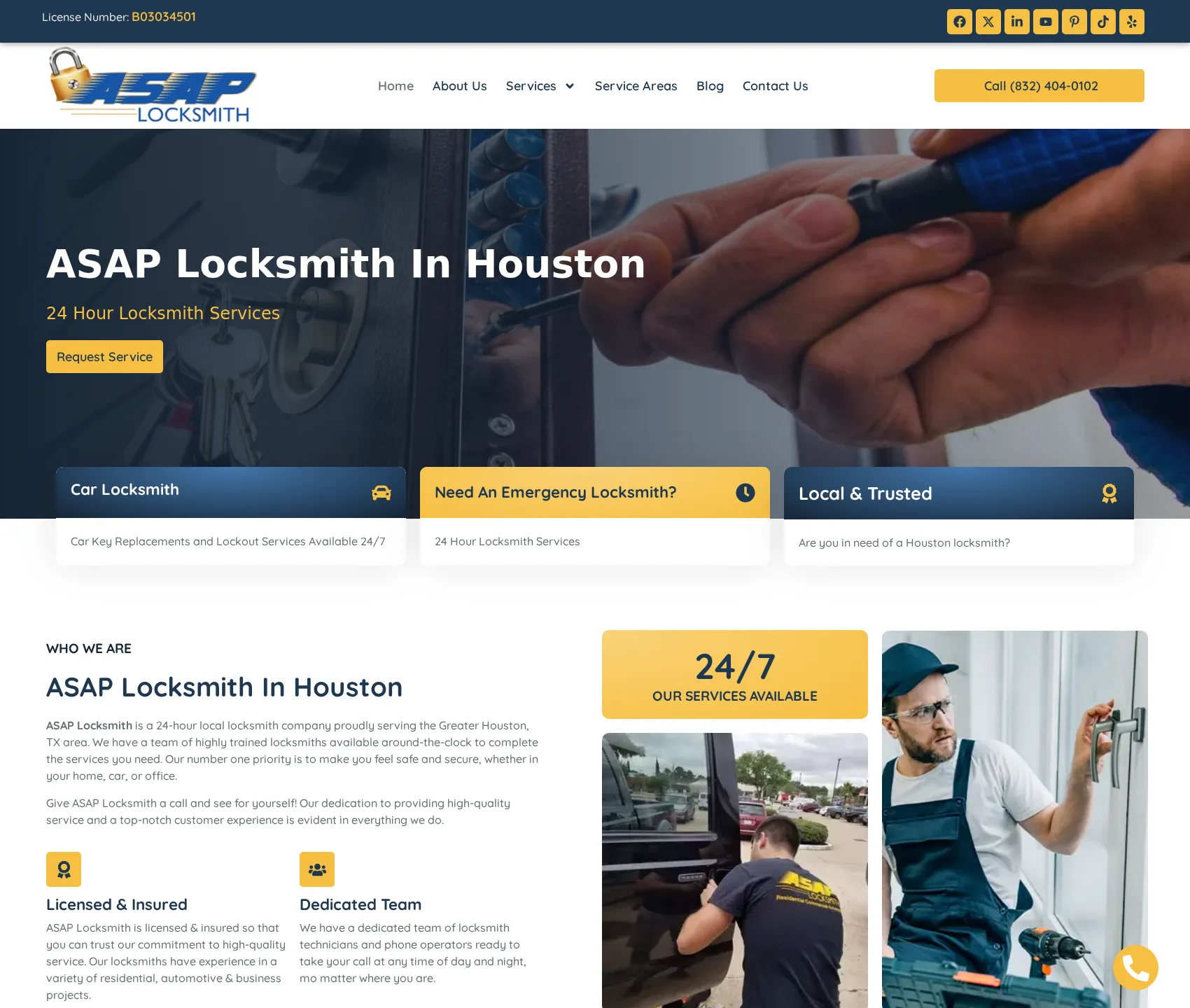 Desktop screenshot of ASAP Locksmith Pros