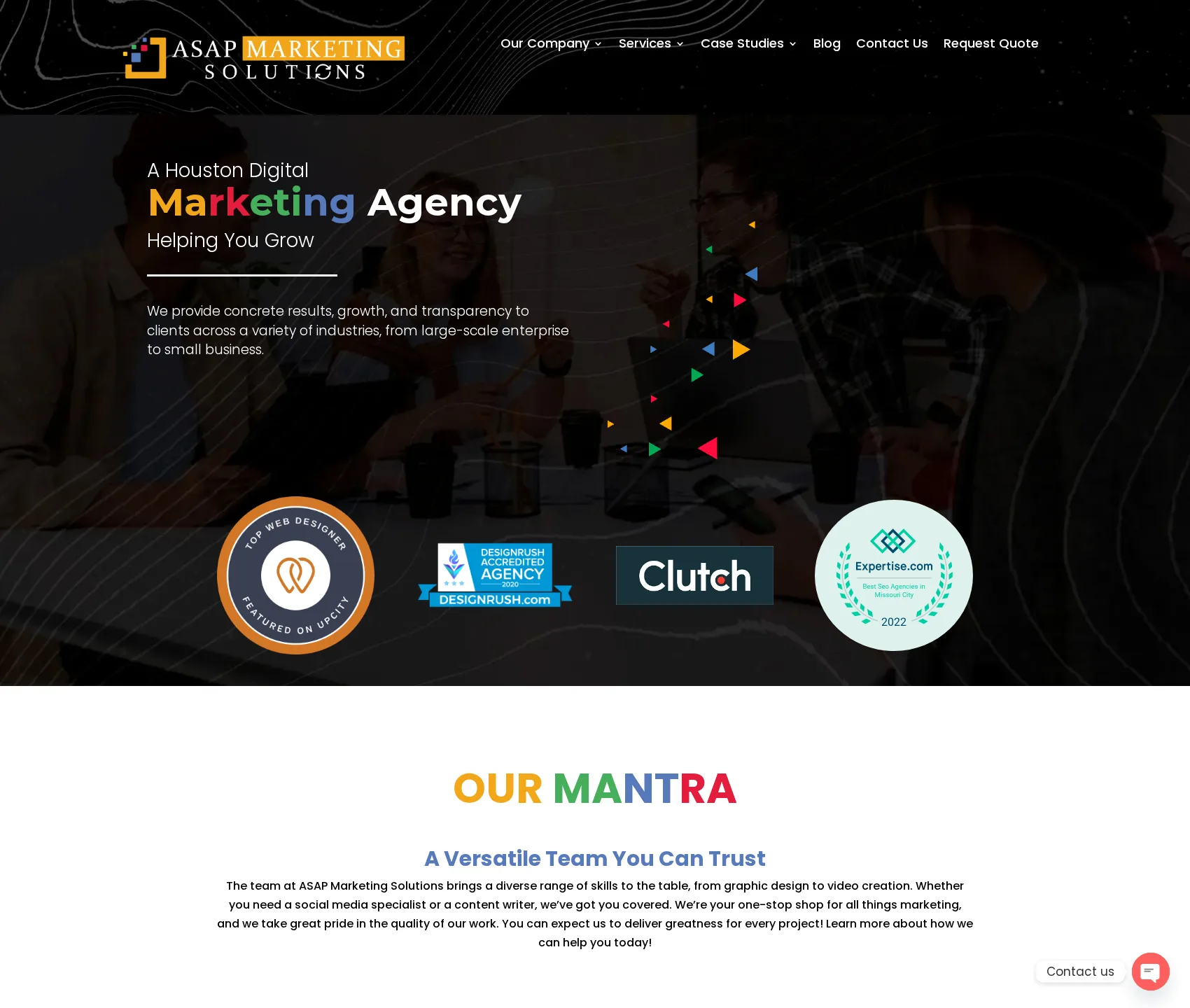 Desktop screenshot of ASAP Marketing Solutions