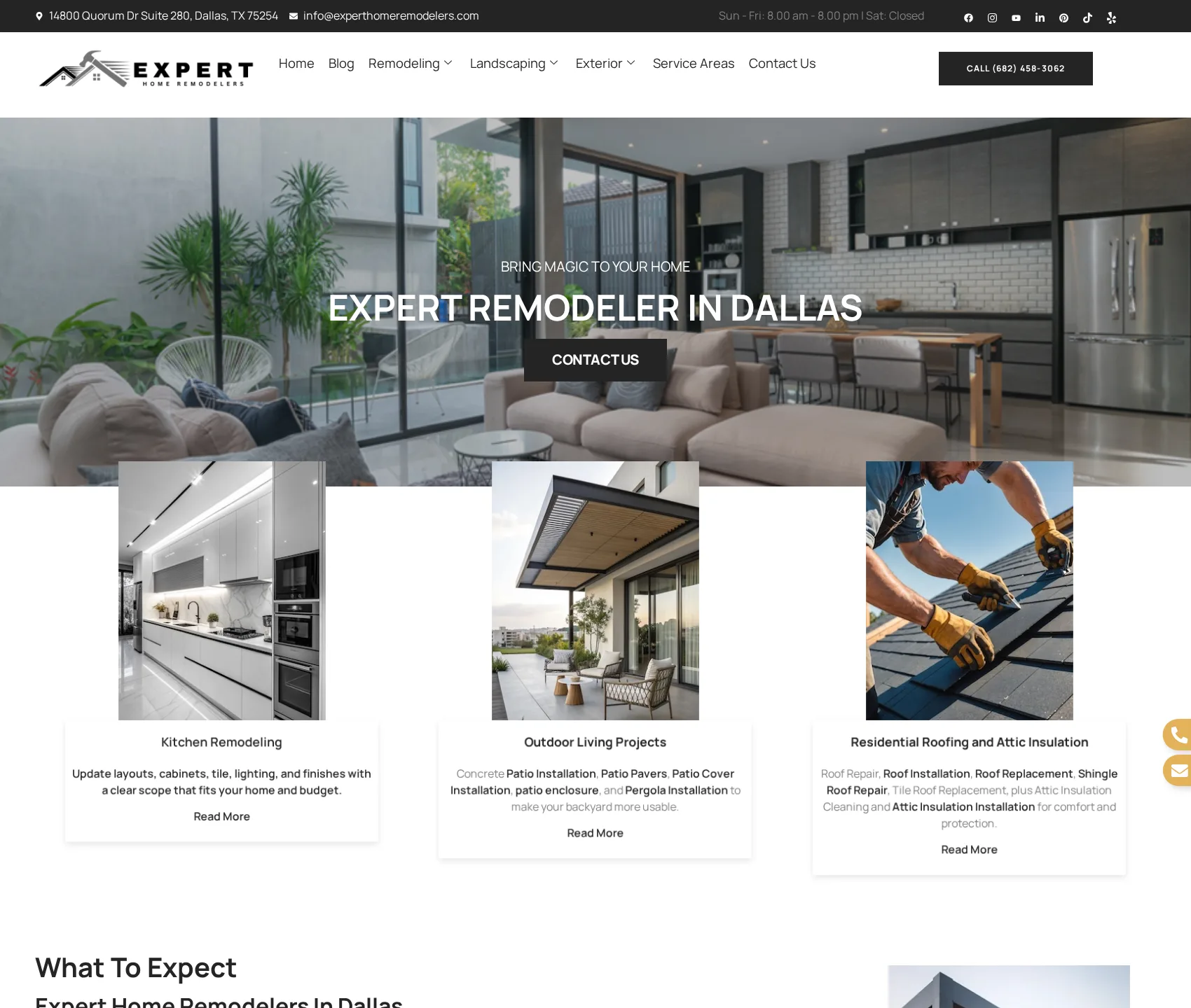 Desktop screenshot of Expert Home Remodelers