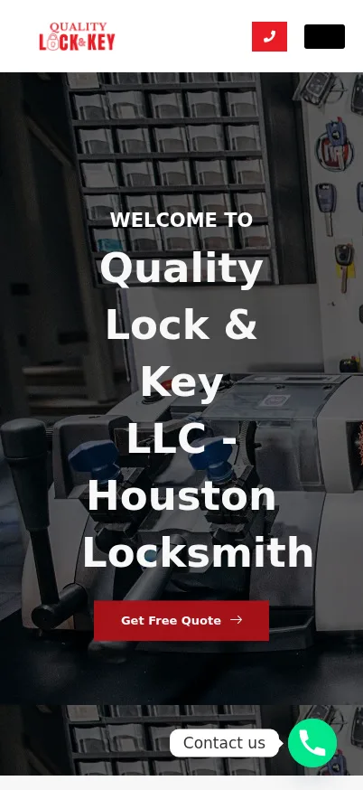 Mobile screenshot of Quality Lock & Key