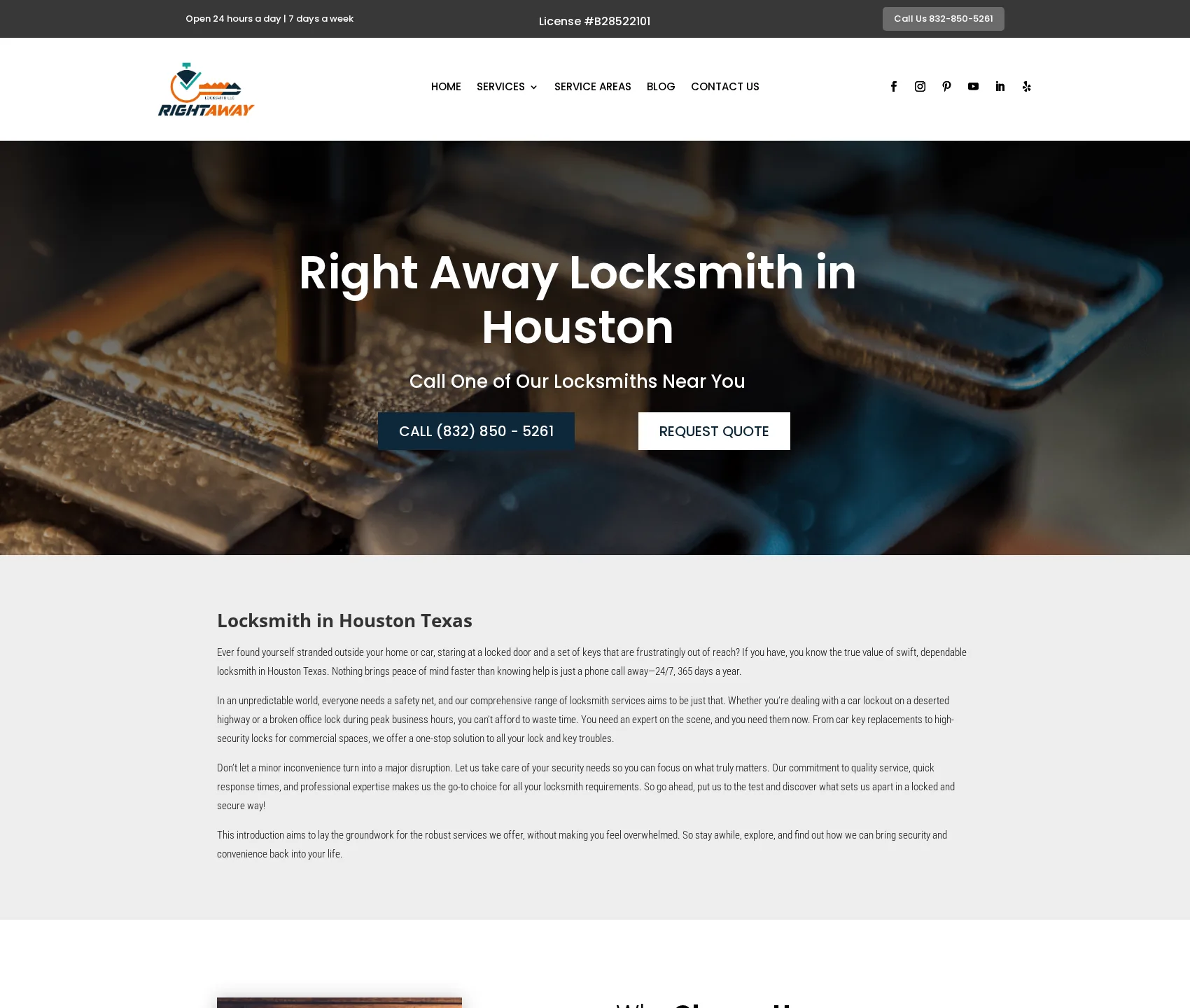Desktop screenshot of Right Away Locksmith