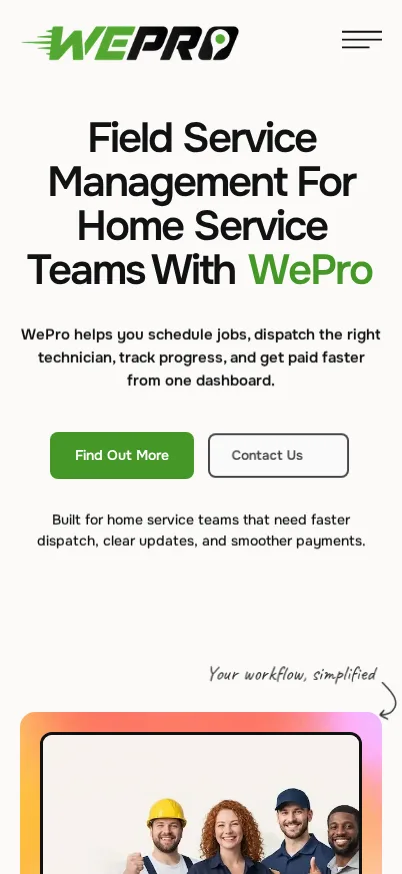Mobile screenshot of WePro